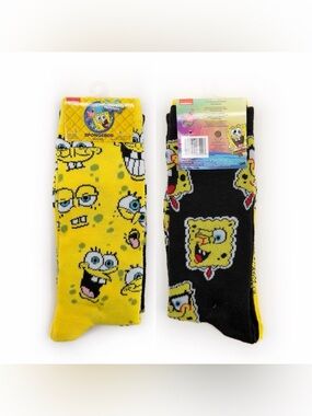 SpongeBob SquarePants Crew Socks Mens Womens Nickelodeon Gift